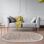 Eko Trend DJT Halı Yıkanabilir Kaymaz Taban 1488 Oval Modern Kahve