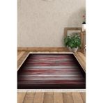 Eko Trend Djt Halı Yıkanabilir Kaymaz Taban 1693 Modern 1693-Trend-1, Siyah-Bordo, 120 x 180