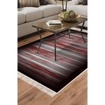 Eko Trend Djt Halı Yıkanabilir Kaymaz Taban 1693 Modern 1693-Trend-3, Siyah-Bordo, 100 x 300
