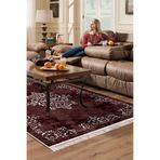 Eko Trend Djt Halı Yıkanabilir Kaymaz Taban 616 Klasik 616-Trend-1, Bordo, 120 x 180