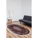 Eko Trend Djt Halı Yıkanabilir Kaymaz Taban 616 Oval Klasik 616-Trend-Oval, Bordo, 80 x 150