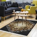 Eko Trend DJT Halı Yıkanabilir Kaymaz Taban 759 Patchwork Siyah