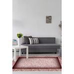 Eko Trend Djt Halı Yıkanabilir Kaymaz Taban 767 Bordürlü 767-Trend-2, Bordo, 80 x 300