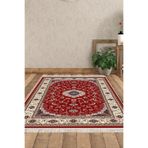 Eko Trend Djt Halı Yıkanabilir Kaymaz Taban S5009 Osmanlı S5009-Trend-3, Bordo, 100 x 300