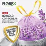 EkoAlışverişDünyam 250 Adet FLOREX-503 Avantaj Lavanta Kokulu Büzgülü Büyük 10PCS 65X70CM Çöp Torba 25X10=250 (5510)