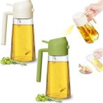 EkoAlışverişDünyam 2in1 Spreyli Akıtmalı Cam Yağdanlık 450ML Kilitli Kapaklı Sürahi Modeli