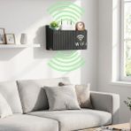 EkoAlışverişDünyam Duvar Tipi Wi-Fi Modem Saklama Kutusu(Siyah) – Kablo Düzenleyici Router Raf Organizer (5510)