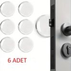 EkoAlışverişDünyam Şeffaf Silikon Mobilya ve Kapı Durdurucu Darbe Pedi 6'lı Set