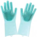 EkoAlışverişDünyam Sihirli Isıya Dayanıklı Silikon Çok Amaçlı Bulaşık Eldiven Fırçası Magic Gloves