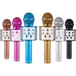 EkoAlışverişDünyam Wireless Mikrofon Karaoke - Hoparlör USB Şarjlı USB - Tf - Aux Renkli Krom Kaplama PİL:800MAH - Dc 5V Bls-25 (5510)