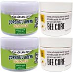 Ekobox 2 Adet Çörek Otu Kremi Büyük Boy 150 ml Krem + Bee Cure Krem 150 ml / Kas Diz Dirsek Sırt Bel Iskelet Agrilarina Masaj Seti - 1Paket
