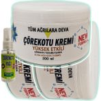 Ekobox Çörek Otu Kremi 3 Adet 200 ml Beyaz Kavanoz + 30 ml Çörek Otu Yağı - 1Paket