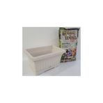 Ekodoğa Balkon Saksı 3 5 Lt 28X17 Cm Alana Torf Hediye Çiçek Saksısı Gri