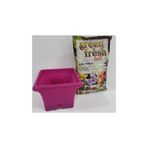 Ekodoğa Balkon Saksı Alana 3 Lt Torf Hediye Çiçek Saksısı 2 19X17 Cm