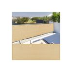 Ekodoğa Gölgelik File 1x4,5 metre Krem Balkon Örtüsü Balkon Perdesi %95 lik Delikli Gölgelik Kumaş