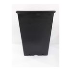 Ekodoğa Kare Üretim Saksı 4,4 Lt 15X24 Cm 2 Adet Üretim Saksısı Siyah Saksı Plastik Saksı Kare Saksı