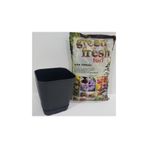 Ekodoğa Safir Saksı 1 8 Lt 14X13 Cm Alana 3 Litre Torf Hediye Siyah Renkli Plastik Gri
