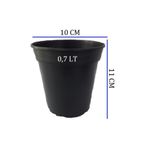 Ekodoğa Üretim Saksısı 15 Adet 10X11 Cm 0,7 Lt Plastik Saksı Siyah Üretim Saksısı Sert Plastik Saksı