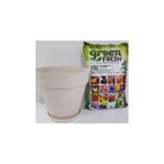 Ekodoğa Yalı Saksı 6 Lt 24X22 Cm Alana 5 Litre Torf Hediye Renkli Plastik Çiçek Toprağı