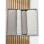 Ekol Hamam Takımı 4 Parça Krem - Bej - 80 x 150 cm