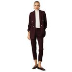 Ekol Kadın Balıksırtı Desenli Dar Paça Pantolon 5189 Bordo
