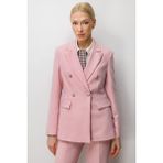Ekol Kadın Kruvaze Yaka Kapak Cepli Ceket 1006 Pembe - 44