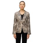 Ekol Kadın Leopar Desenli Tek Düğme Ceket 1048 Leopar