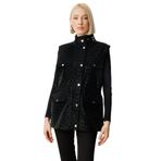Ekol Kadın Peluş Astarlı Kapak Cepli Yelek 8503 Black