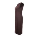 Ekol Minimalist Midi Elbise V Yaka, 40, 26KEKL04015, Kahve, Kadın