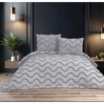 Ekol Pamuklu Çift Kişilik 3 Parça Yatak Örtüsü - Gri - 240 x 250 cm