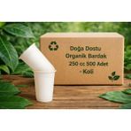 Ekolojik Ambalaj Doğa Dostu Organik Mısır Nişastası Bardak 250 cc 500 Adet - Koli