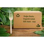 Ekolojik Ambalaj Doğa Dostu Organik Mısır Nişastası Çatal 500 Adet - Koli