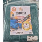 EKONET Yeşil Branda Tente, Su Geçirmez, 3x4 Metre, UV Katkılı, Metal Halkalı, Çadır Gölgelik Koruma Örtüsü