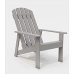 Ekopark Ekopark Modern Ahşap Oval Adirondack Balkon, Bahçe Koltuğu - Gri - 95 x 66,5 cm