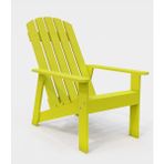 Ekopark Ekopark Modern Ahşap Oval Adirondack Balkon, Bahçe Koltuğu - Sarı
