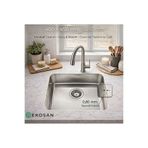Ekosan Paslanmaz Çelik, Tezgah Altı Krom Evye 40 x 45, 0,80