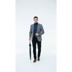 Ekoseli Slim Fit Erkek Blazer Ceket – Şık Modern Tasarım, Tek Düğmeli