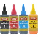 Ekoset Canon uyumlu Tanklı yazıcılar için mürekkep 4 renk 100 ml GI-490 uyumlu - Renkli