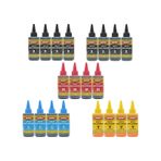 Ekoset Epson L382 L386 Renkli Uyumlu Mürekkep 100 ML 20'li Set