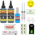 Ekoset hp 21 hp 27 hp 56 uyumlu Siyah Kartuş Dolum seti 2x100ml