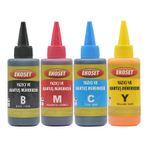 Ekoset Hp Tanklı Yazıcılar Uyumlu 4 Renk 4x100 ml Mürekkep