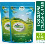 EkosolFarm %100 Solucan Gübresi 3 Kg (2x1,5 Kg) – Sebze, Çiçek, Saksı ve Bahçe İçin