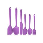 Ekostem Yüksek Kalite Isıya Dayanıklı Yanmaz Yapışmaz Silikon Spatula Seti 6 Parça Siyah