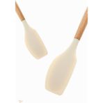 Ekru Bambu Saplı Silikon Spatula, Dayanıklı ve Şık Mutfak Gereci - Seçenek 1 - Amber
