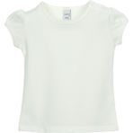 Ekru Basic Kız Bebek Çıtçıtlı Sıfır Yaka Karpuz Kol Tişört - 6 - 9 Ay