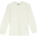 Ekru Basic Kız Çocuk Çıtçıtlı Sıfır Yaka Kışlık Uzun Kol Tişört - 1 Yaş