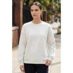 Ekru Basic O Yaka Oversize Kadın Sweatshirt - 97053