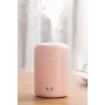 Ekru Cep 300ml Ultrasonik Buhar Makinesi ve Aroma Difüzörü Pembe Renkli Uzun Çalışma Süresi