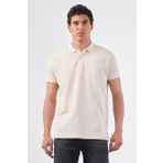 Ekru Düz Erkek T-Shirt - Slim Fit