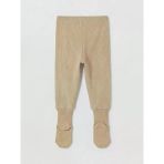 Ekru Erkek Bebek Çoraplı Pijama Alt